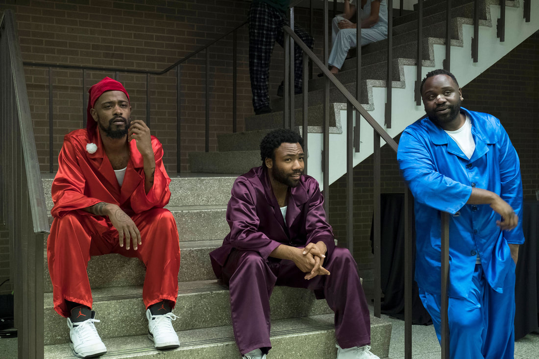 Picture: Lakeith Stanfield, Donald Glover and Brian Tyree Henry in FX's 
