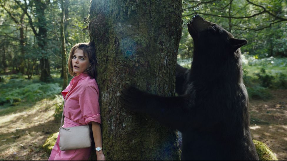 Picture: Keri Russell and a bear hopped up on cocaine