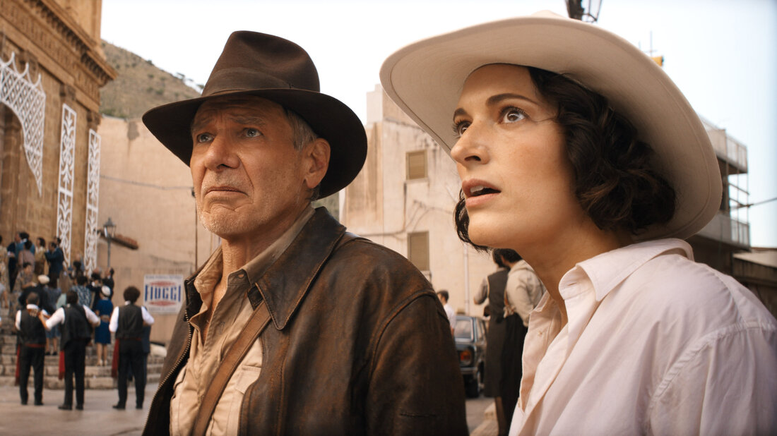 Picture: Harrison Ford & Phoebe Waller-Bridge in 'Indiana Jones and the Dial of Destiny'