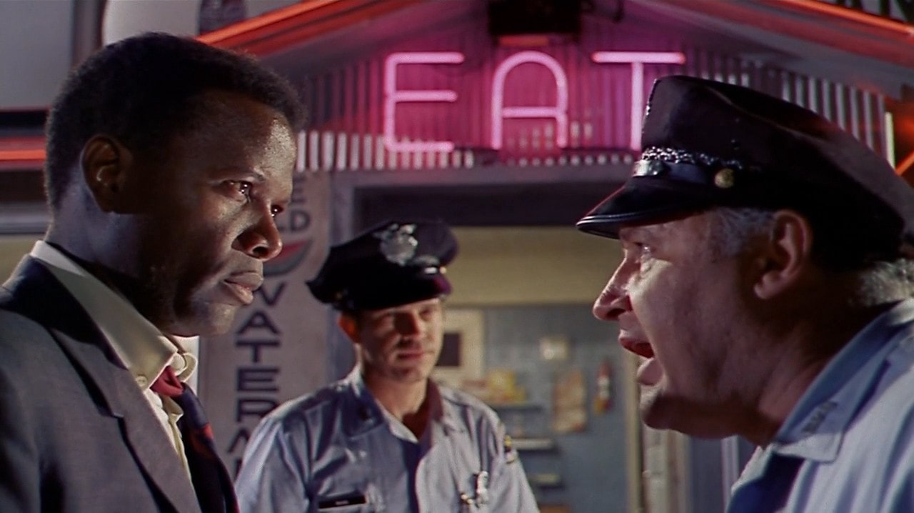 Picture: Sidney Poitier, Warren Oates and Rod Steiger in In The Heat of the Night 