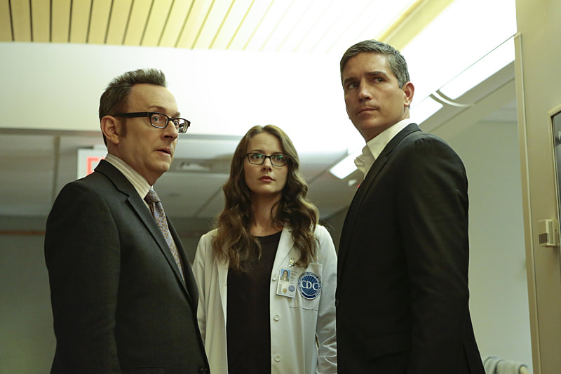 Picture: Michael Emerson, Amy Acker and Jim Caviezel in CBS' Person of Interest