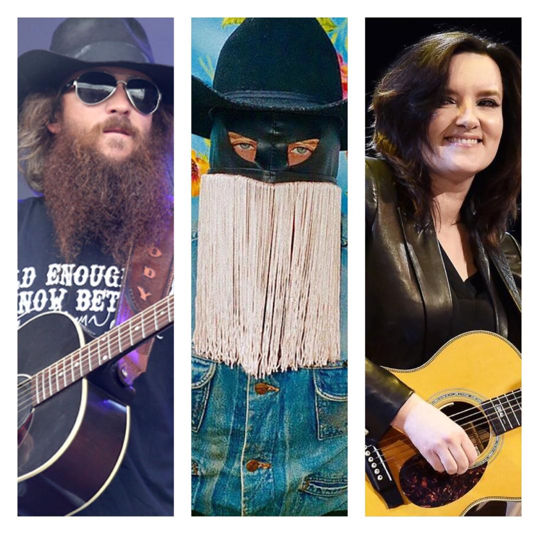 Picture: Cody Jinks (left), Orville Peck (center) and Brandy Clark (right)