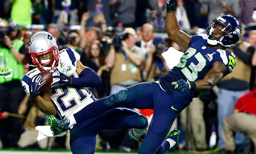 Picture: Malcolm Butler intercepts Russell Wilson in Super Bowl