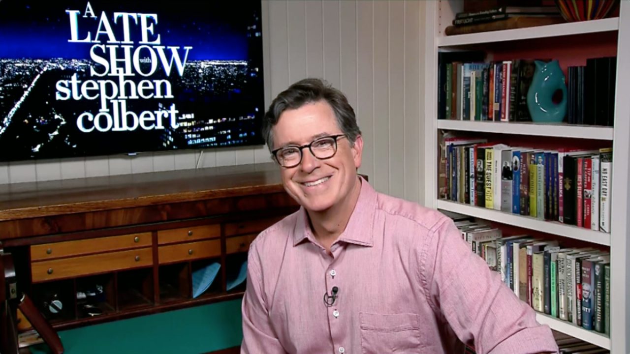 Picture: Stephen Colbert hosts 'Late Show' from home 