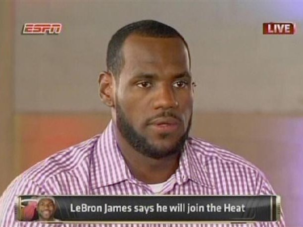 Picture: LeBron James on ESPN's The Decision