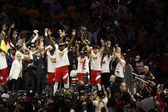Picture: Toronto Raptors celebrate first NBA title