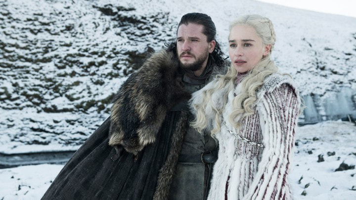 Picture: Kit Harrington and Emilia Clarke in HBO's Game of Thrones