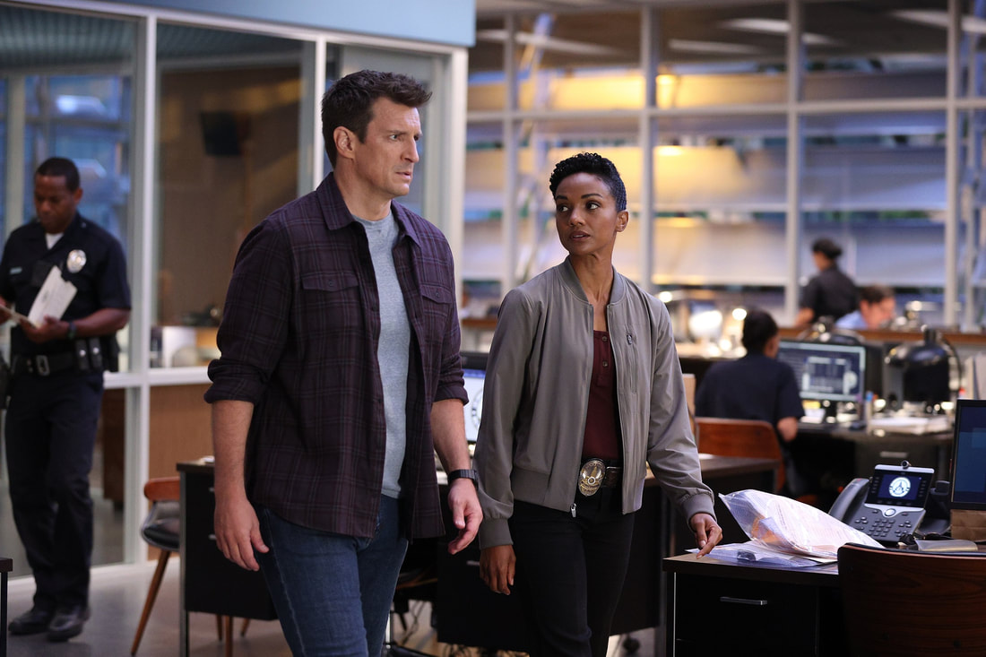 Picture: Nathan Fillion and Mekia Cox in 