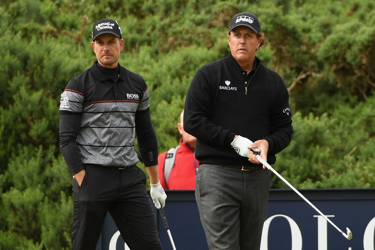 Picture: Henrik Stenson (left) & Phil Mickelson (right) at 2016 British Open