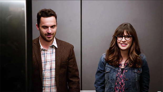 Picture: Jake Johnson and Zooey Deschanel in Fox's New Girl