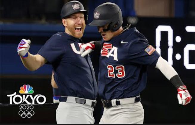 Picture: Todd Frazier, left, and Tyler Austin on Team USA's baseball team 