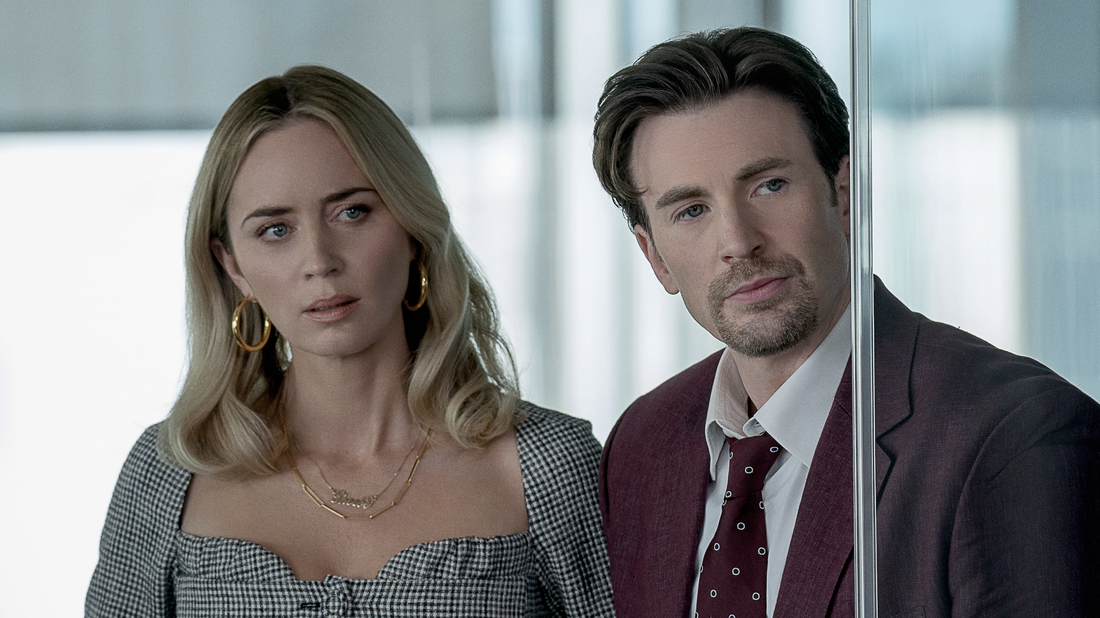 Picture: Emily Blunt and Chris Evans in 