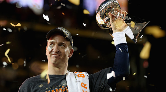 Picture: Peyton Manning with Super Bowl trophy