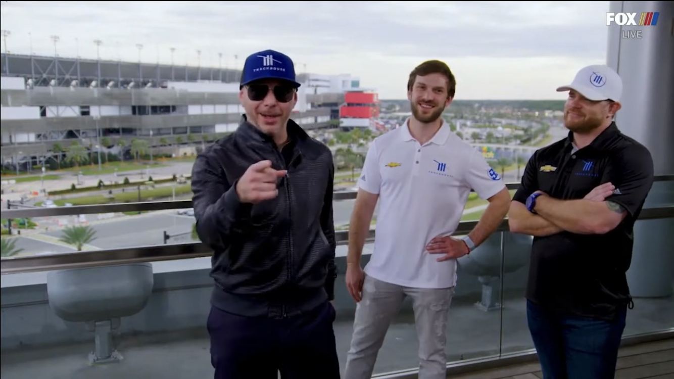 Picture: Pitbull with Daniel Suarez and Justin Marks