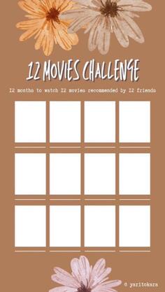 Picture: 12 Movies Challenge Graphic 