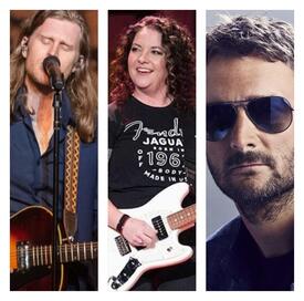 Picture: from left to right - Wesley Schultz of The Lumineers, Ashley McBryde and Eric Church