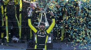 Photo: Ryan Blaney celebrates winning NASCAR title