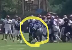 Picture: Aaron Donald in middle of practice brawl 