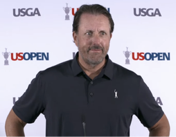Picture: Phil Mickelson at press conference before U.S. Open
