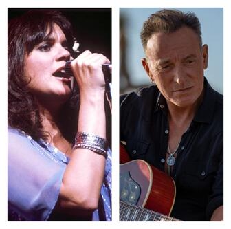 Picture: Linda Ronstadt, left, and Bruce Springsteen