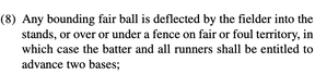 Picture: Rule 5.05 (a)(8) of MLB Rulebook