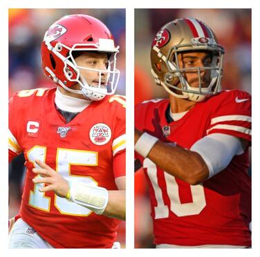 Picture: Patrick Mahomes and Jimmy Garoppolo