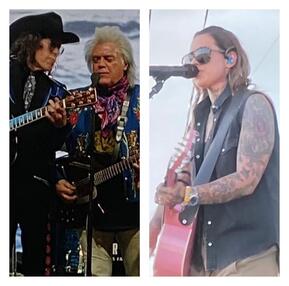 Picture: Marty Stuart and Kenny Vaughan (left) and Morgan Wade (right)