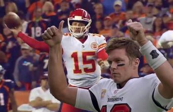 Picture: Patrick Mahomes and Tom Brady