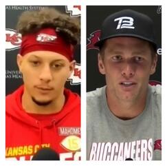 Picture: Patrick Mahomes (left) and Tom Brady