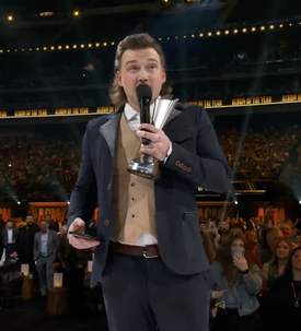 Picture: Morgan Wallen accepts his ACM Award for Album of the Year