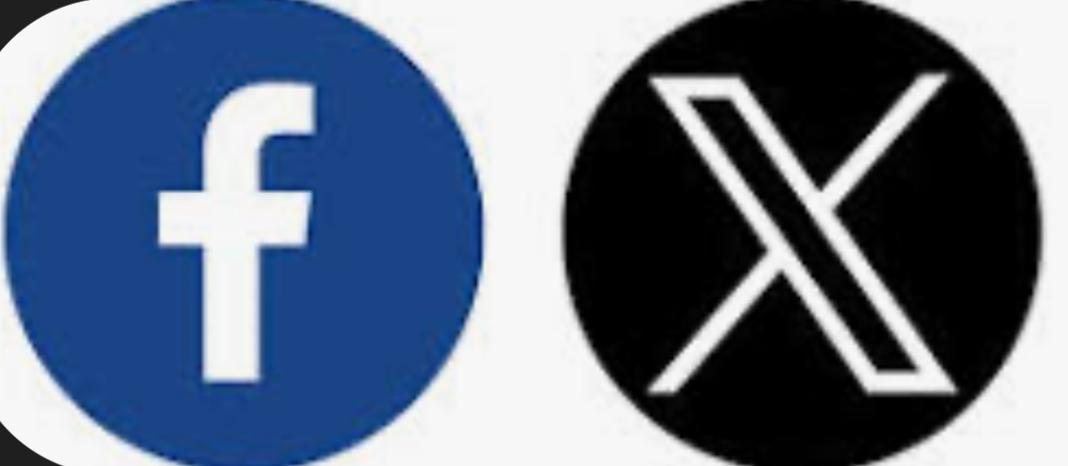 Picture: Facebook and X logos