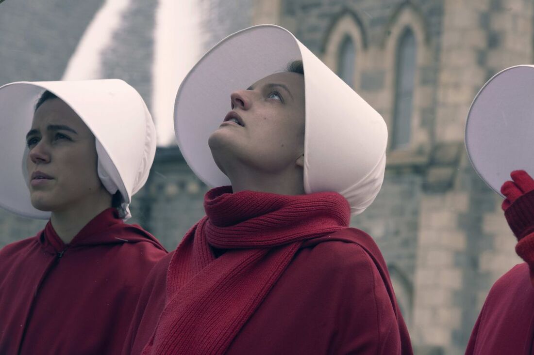 Picture: Elisabeth Moss in Hulu's The Handmaid's Tale