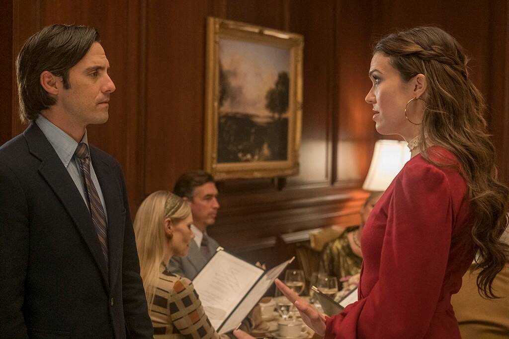 Picture: Milo Ventimiglia and Mandy Moore in NBC's This Is Us