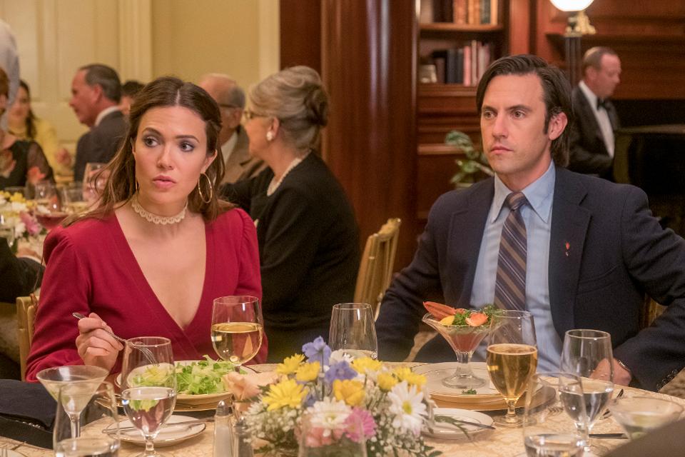 Picture: Mandy Moore and Milo Ventimiglia in NBC's This Is Us