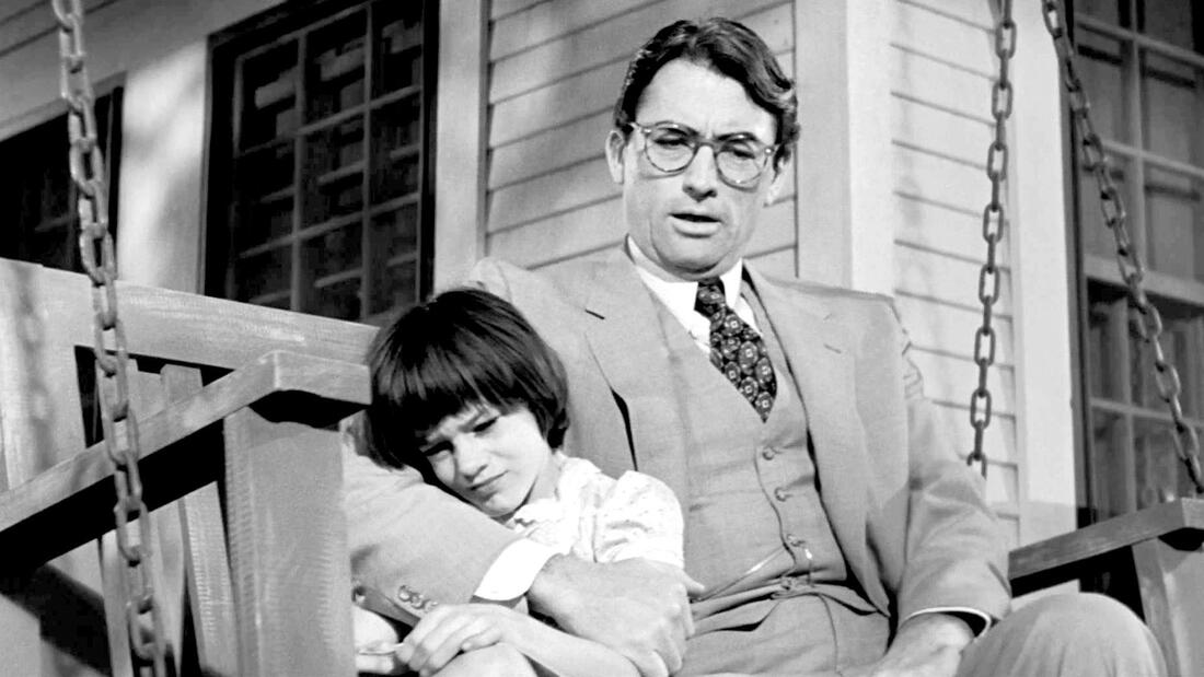 Picture: Gregory Peck and Mary Badham in 