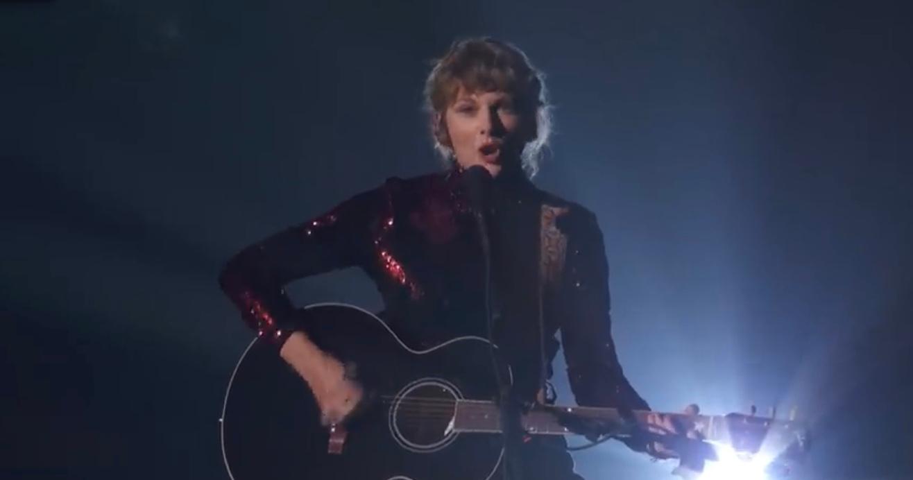 Picture: Taylor Swift performs at 2020 ACM Awards