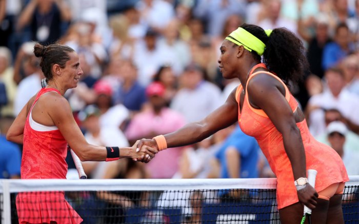 Picture: Serena Williams congratulates Roberta Vinci during 2015 U.S. Open